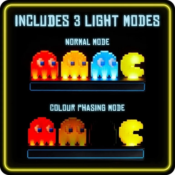 Pac-Man & Ghosts Desk Light Bandai Namco, Atari, Paladone, 80s, Retro, Pac Man - Picture 8 of 9